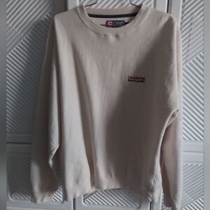 Vintage Chaps Ralph Lauren's Mens Beige Medium Crew Neck Sweater Pullover Cotton